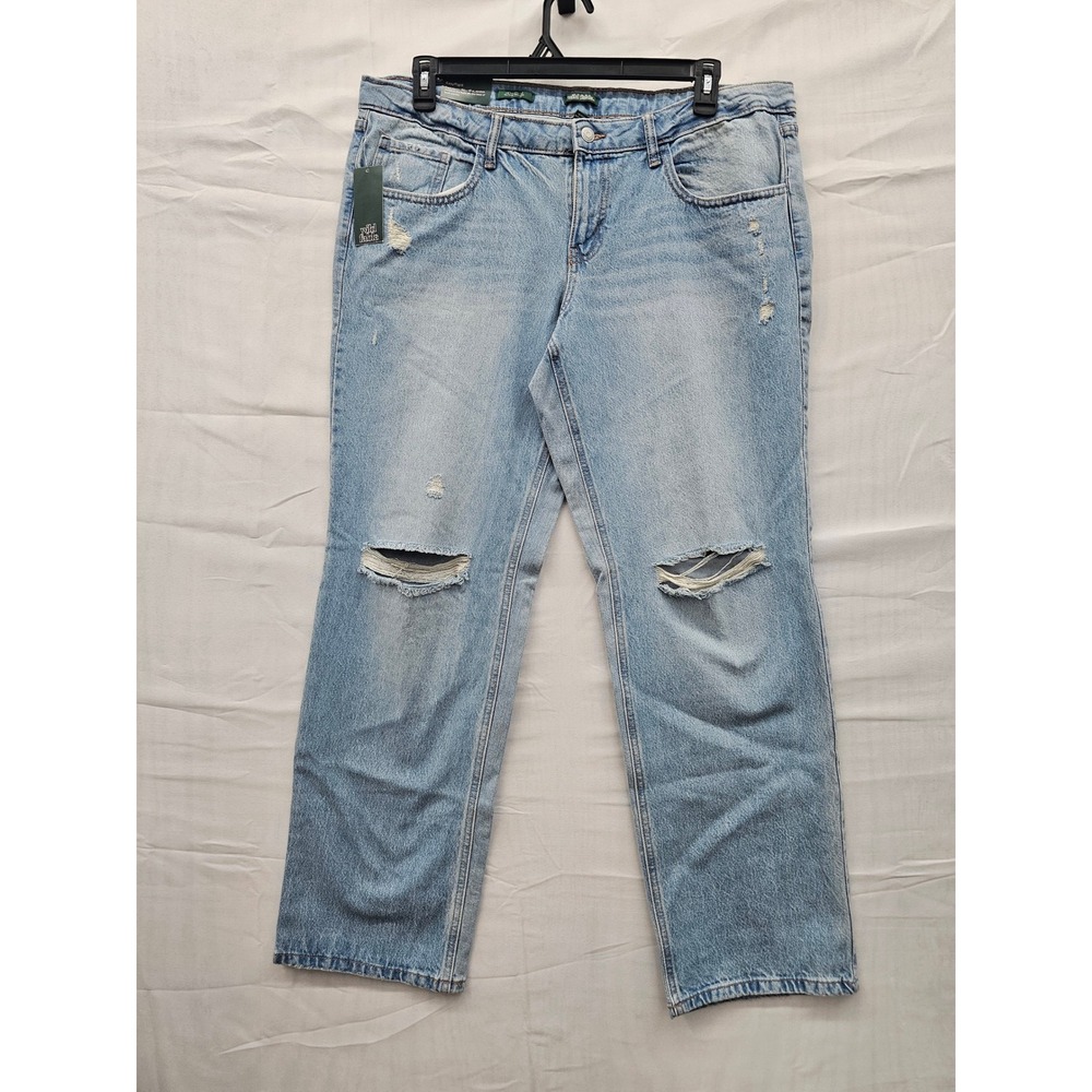 Wild Fable Womens EasyRigid Mid Rise Straight Jeans Light Wash 14 32 Inseam
